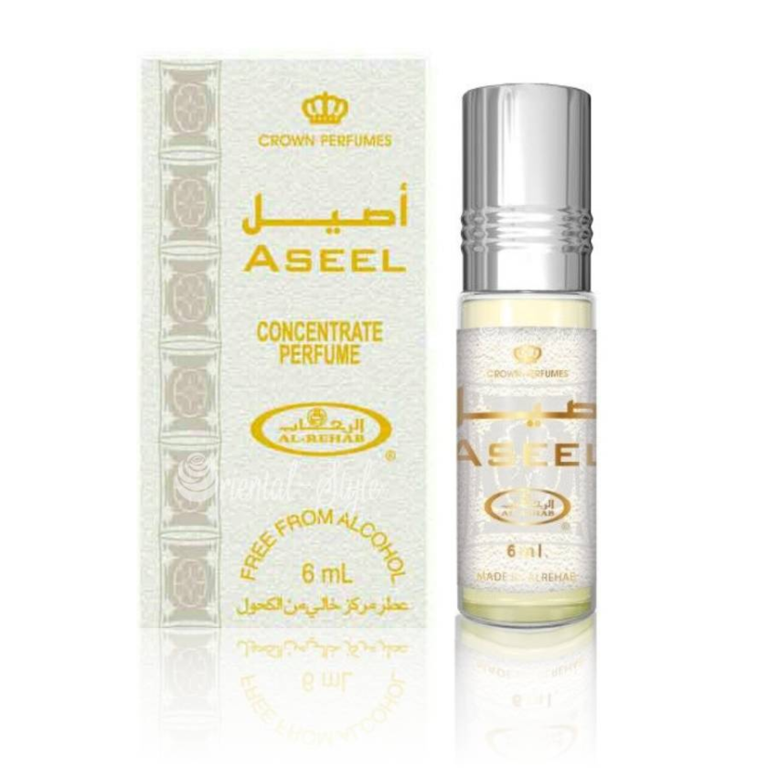 AL- Rehab Crown Roll on Attar Perfume Oil: Aseel 6ml