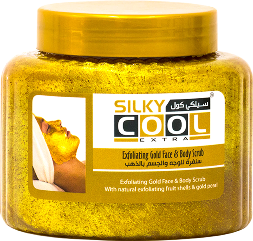 Silky Cool Exfoliating Gold Face Body Scrub 500ML